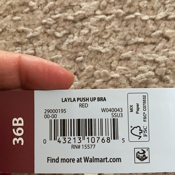 New Layla push up bra red lace multiple sizes - Picture 6 of 7